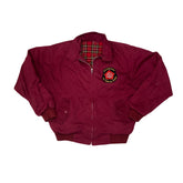 Vintage MOD soul skin punk maroon tartan inner Harrington style jacket size S